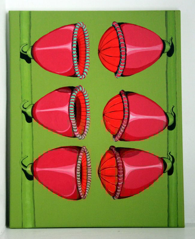 Docking, original painting, acrylic on canvas