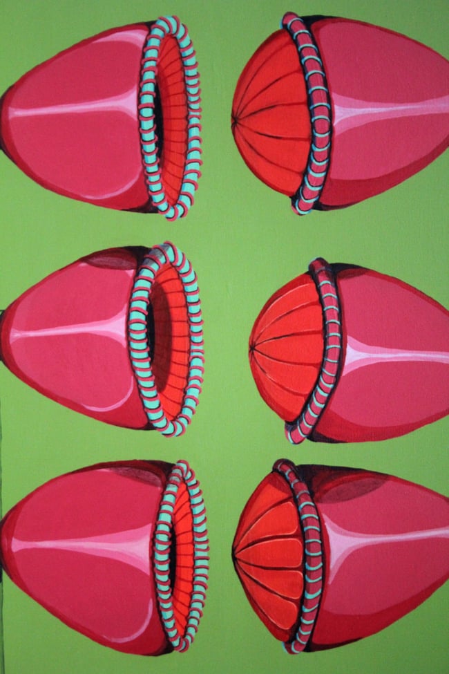 Docking, original painting, acrylic on canvas