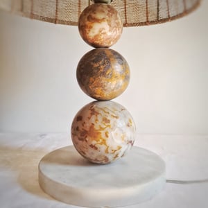Exceptionnelle lampe ancienne 1970 en marbre