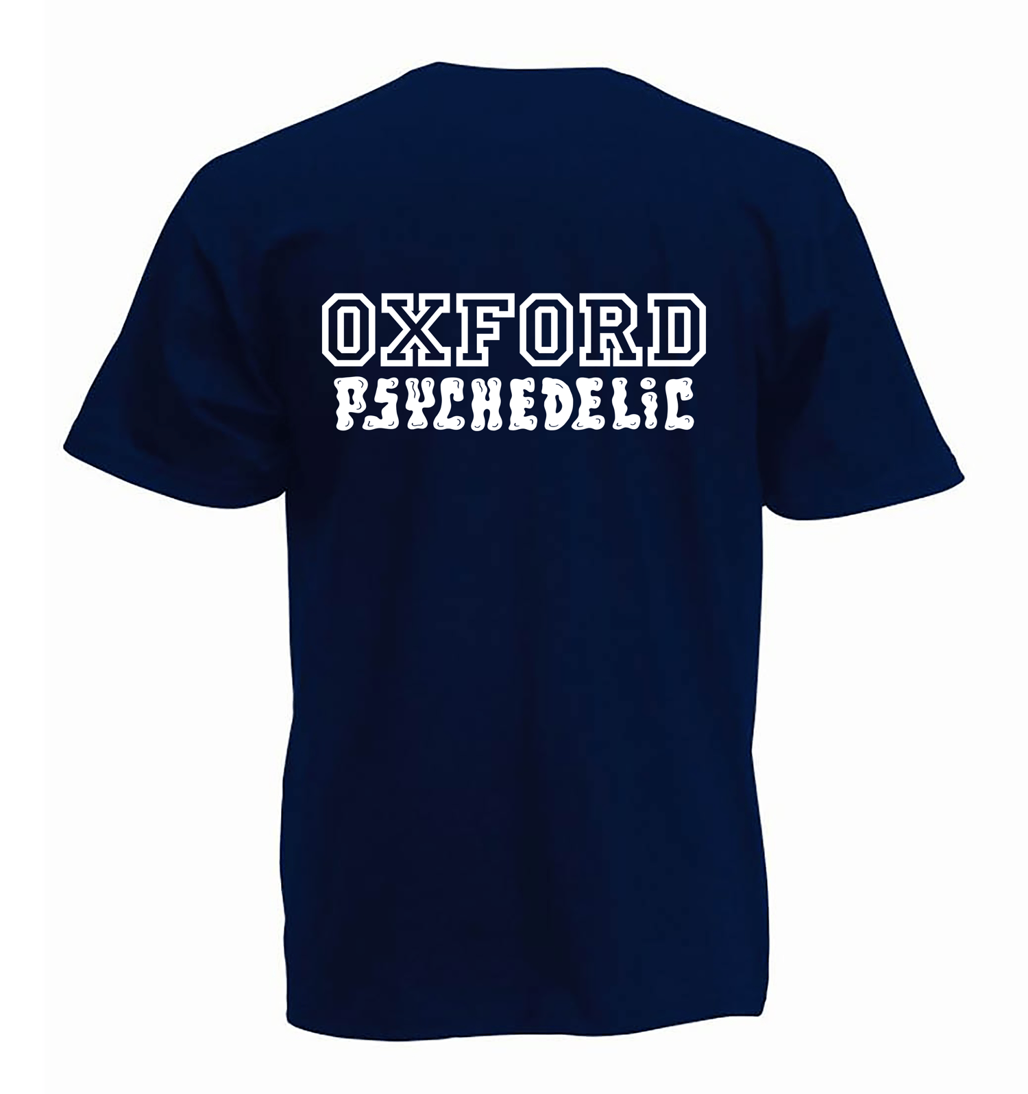 Image of Pre-order freshers varsity unisex classic jersey t-shirt navy (certified organic cotton)