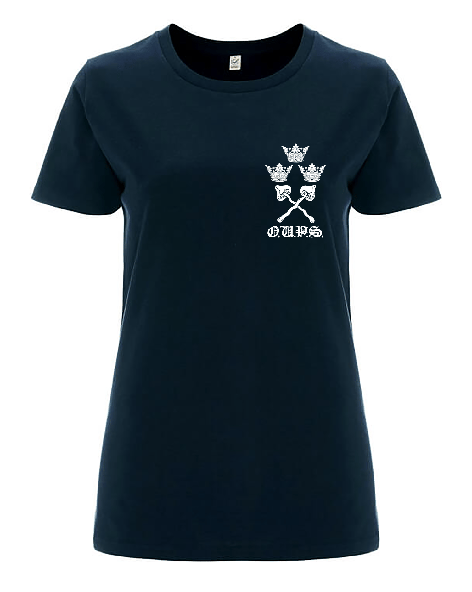 Image of Pre-order freshers varsity women's classic jersey T-shirt navy (certified organic cotton)