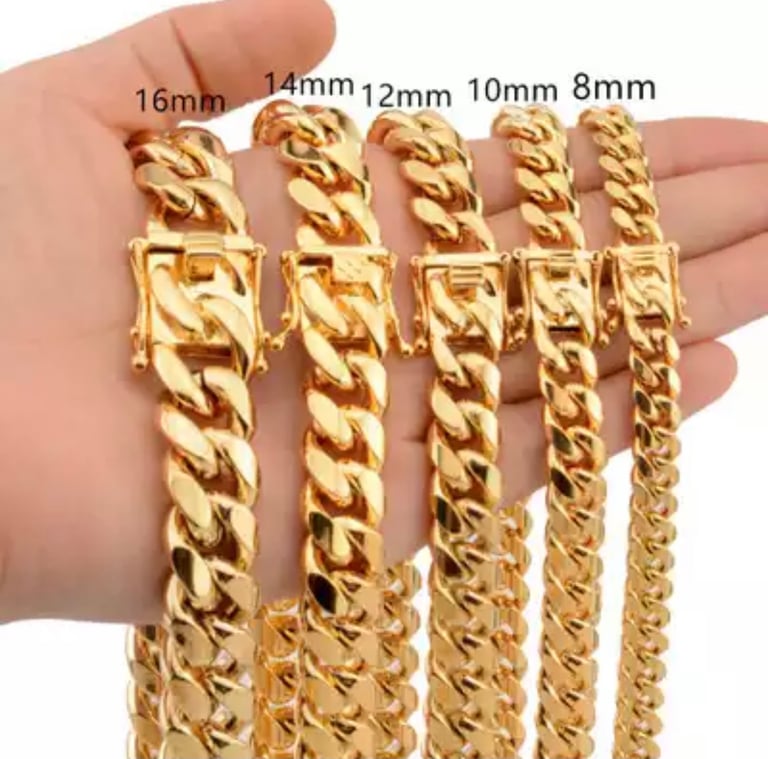Solid Cuban Link Chain Image 3