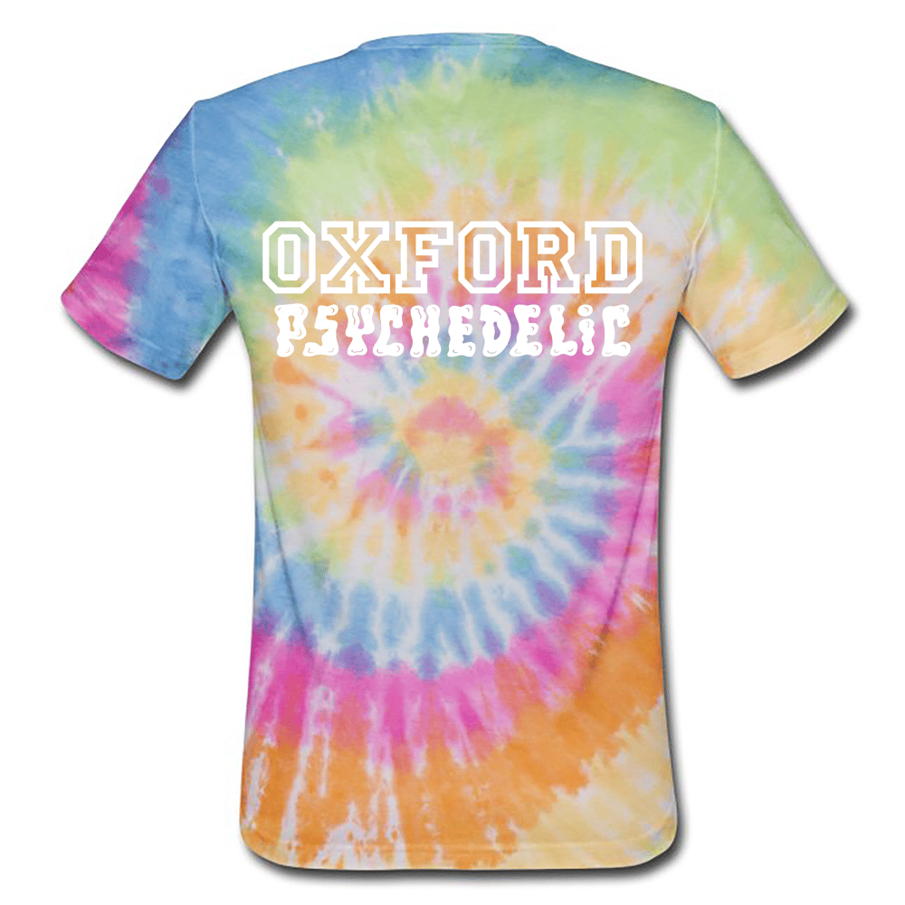 Image of Pre-order freshers varsity unisex classic jersey t-shirt tie-dye (certified organic cotton)