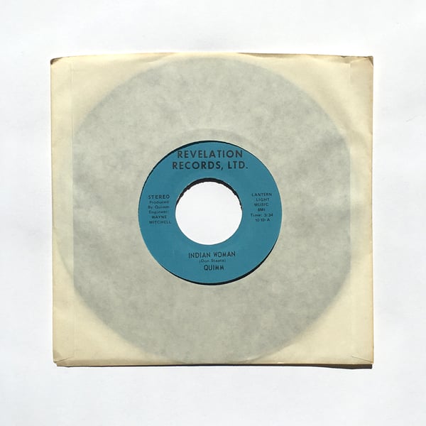 Image of QUIMM - INDIAN WOMAN / ROCK GOD 7"