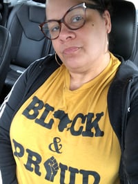 Image 2 of Black And Proud T-Shirt (Mustard)