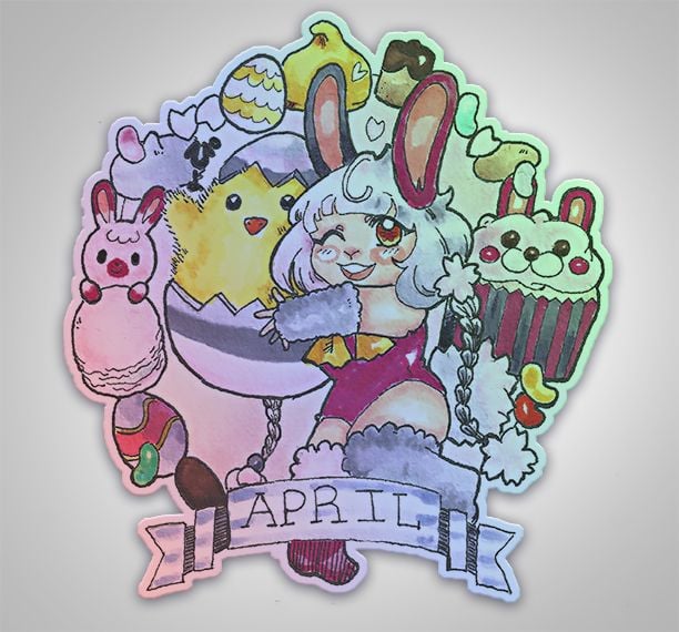 Image of Yume Monthly Holographic Sticker- April Edition