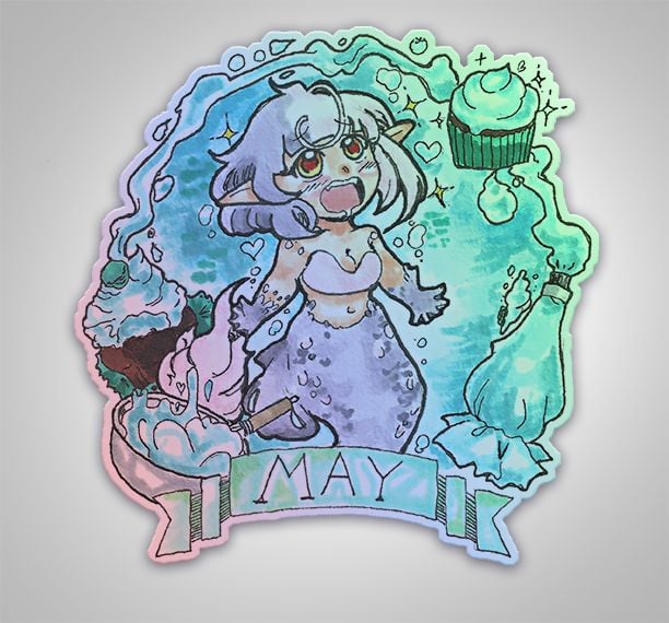 Image of Yume Monthly Holographic Sticker- May Edition