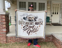 Image 2 of The Outsiders House Museum Woven Tapestry Blanket. 