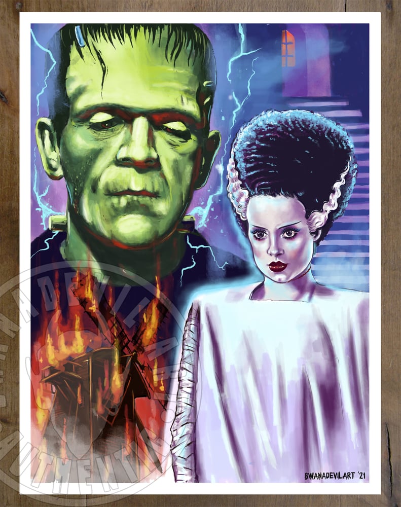 Image of The Monster and Bride Art print (9x12 in.)