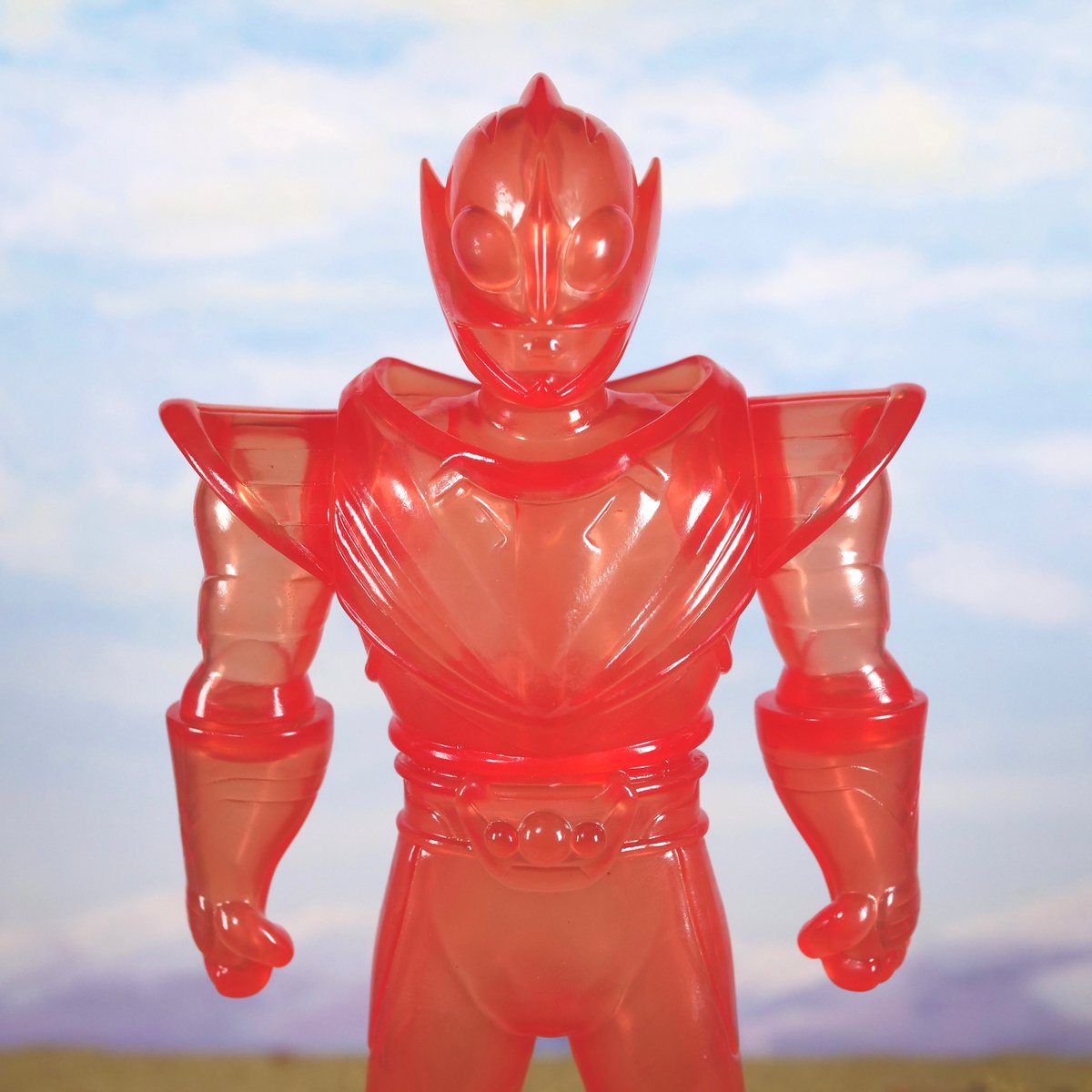 Image of Chogokin Warrior - Sofubi figure (clear orange blank)