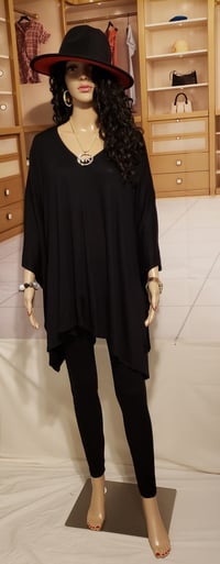 Image 4 of The Glamorous Woman 2pc tunic/pant set black 