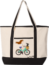 Great Dane Canvas Tote | Great Dane Puppy in My Basket