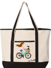 Great Dane Canvas Tote | Great Dane Puppy in My Basket