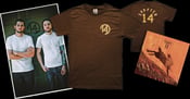 Image of Package Deal - Includes: Poster, T-Shirt (brown, jersey logo), and physical CD.
