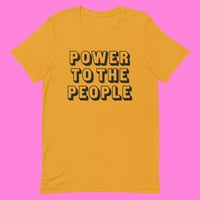 Image 1 of "POWER TO THE PEOPLE" T-SHIRT, MUSTARD.