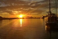 Reflections in Golden Sunset