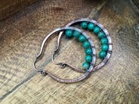 Image 4 of Amazonite Hoops / n.388