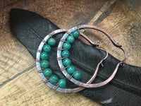 Image 3 of Amazonite Hoops / n.388