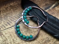 Image 5 of Amazonite Hoops / n.388