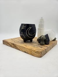 Image 2 of Black magic and Runes Footed Pot