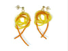 YELLOW SCRIBBLES drop earrings