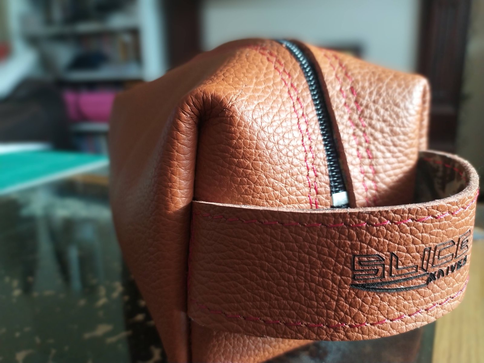 handmade leather dopp kit