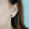 Storm Collection - silver, gold and diamond cluster studs