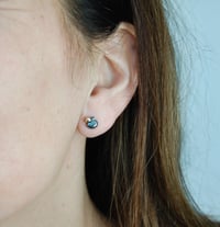 Image 2 of Storm Collection - silver, gold and diamond cluster studs