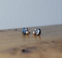 Image 1 of Storm Collection - silver, gold and diamond cluster studs