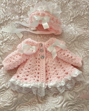 Image of Beautiful bow Cardi bonnet