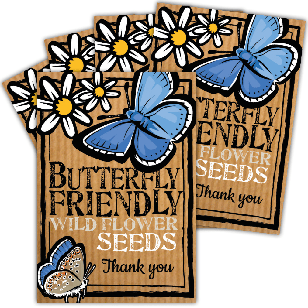 Image of Bumper 5 Pack of Thank You Butterfly Friendly  Seeds (£12.96 including VAT)