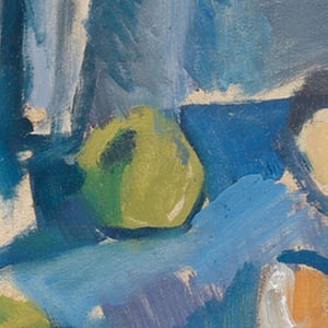 Image of Mid- century, Still life with Jug and Fruits, ÅKE WINNBERG.