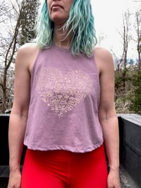 Image of Floral Heart Cropped Tank