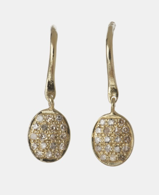 Image of Tiny Oval Drop Earrings 