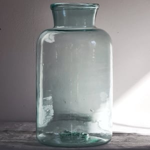 Ancien grand bocal en verre 8 litres 36 cm