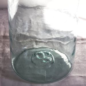 Ancien grand bocal en verre 8 litres 36 cm