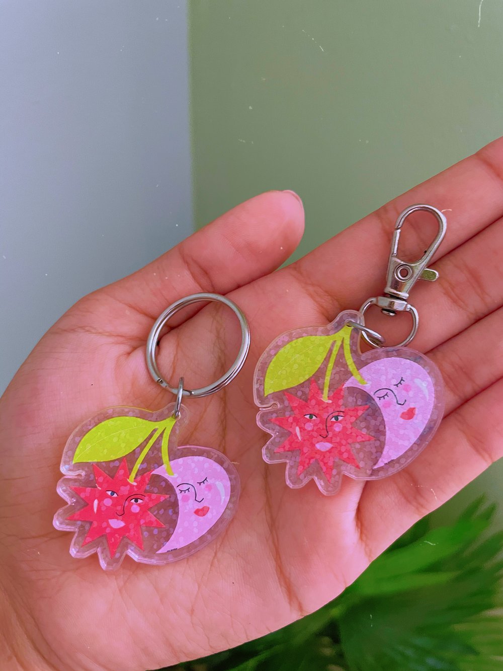 Image of Cosmic Cherry Pie keychain