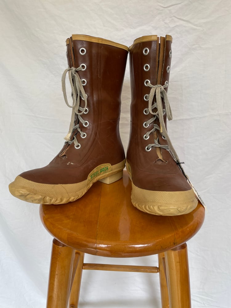Image of Lace Up Rubber Boots