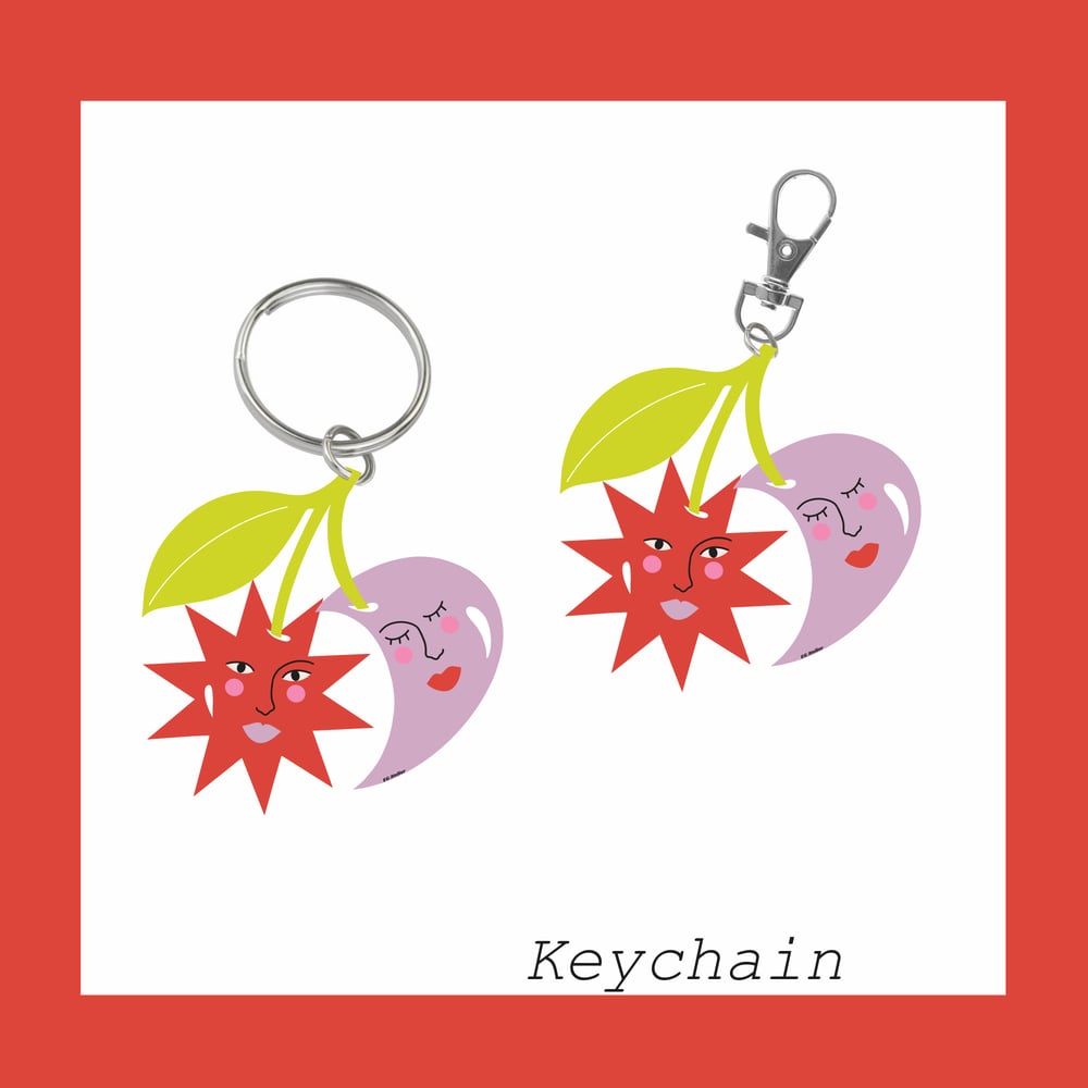 Image of Cosmic Cherry Pie keychain