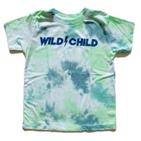 Image 3 of WILD CHILD TEE (GREEN + BLUE TIE-DYE)