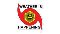 Image 5 of 25 PACK: 3" STICKERS -- WEATHER IS HAPPENING ADHESIVE EMBLEMS