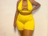 Yellow Halter Two Piece 