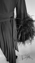 Black Sheer Selene Ostrich Dressing Gown 10% OFF DISCOUNT CODE: FEMMEFATALE Image 4