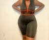 Black and Orange Mesh Bodysuit 