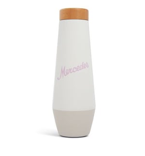 17oz Thermal Bottle with Bamboo Lid-White
