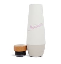 Image 2 of 17oz Thermal Bottle with Bamboo Lid-White