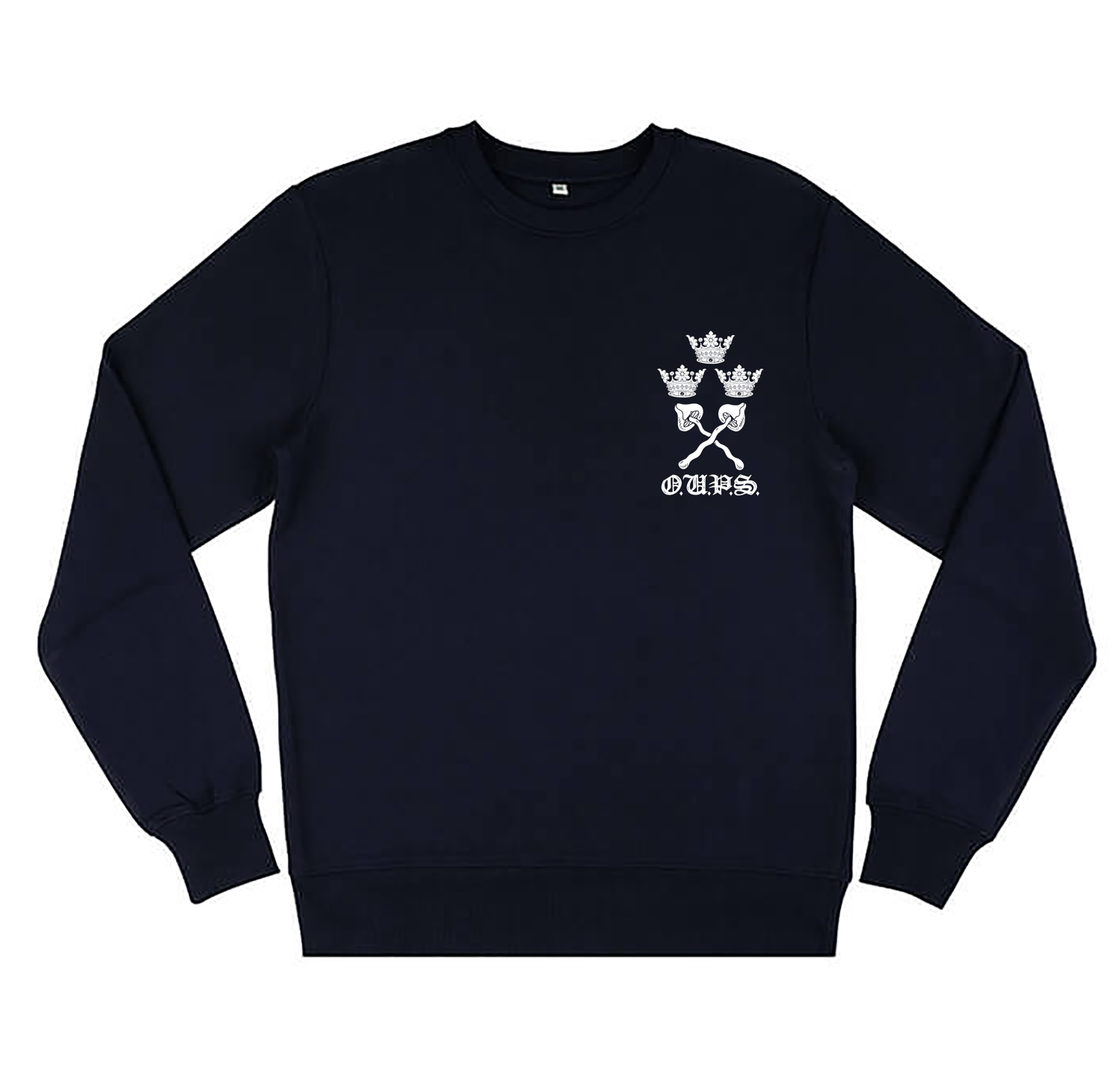Image of Pre-order freshers varsity unisex classic sweatshirt navy (certified organic cotton)
