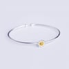 Dainty daisy thin bangle