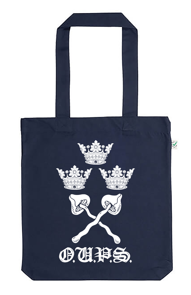 Image of Pre-order freshers varsity classic tote/shopping bag navy (certified organic cotton) 