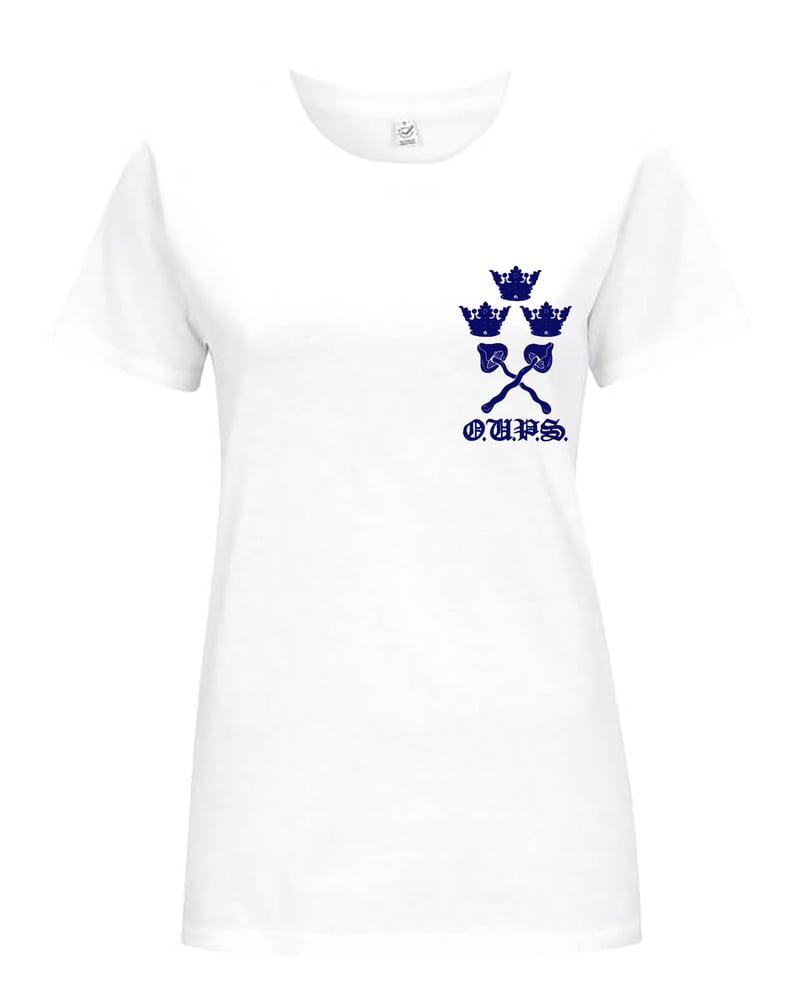 Image of Pre-order freshers varsity women's classic jersey t-shirt white (certified organic cotton) 